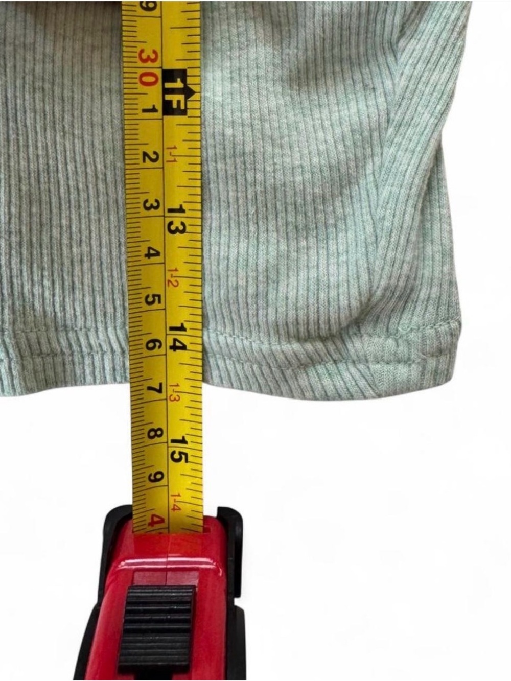 Jockey Ribbed Cropped Tank Top in Sage - Picture 5 of 6